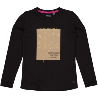 Quapi longsleeve Alicia black flower chicque